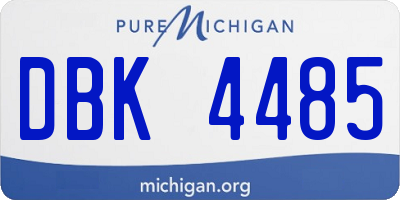 MI license plate DBK4485