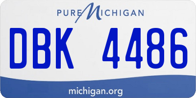 MI license plate DBK4486