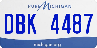 MI license plate DBK4487