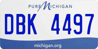 MI license plate DBK4497