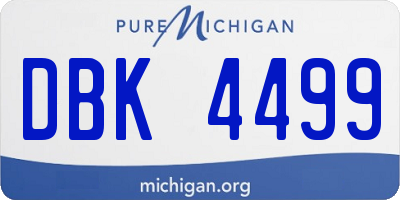MI license plate DBK4499