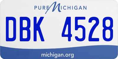 MI license plate DBK4528