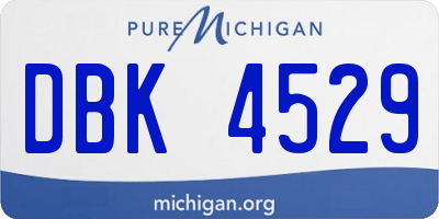 MI license plate DBK4529