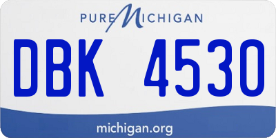 MI license plate DBK4530