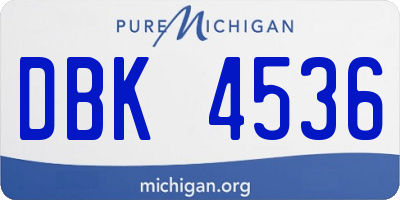 MI license plate DBK4536