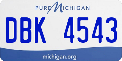MI license plate DBK4543