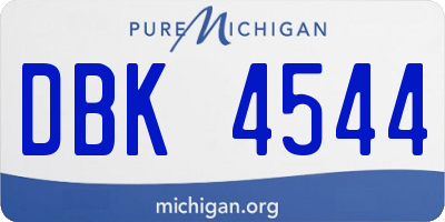 MI license plate DBK4544