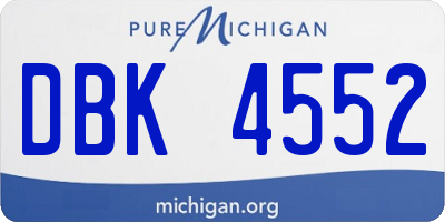 MI license plate DBK4552