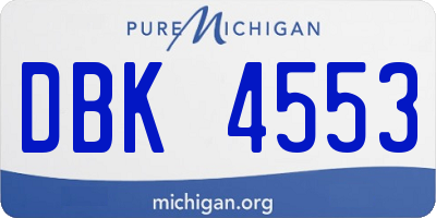 MI license plate DBK4553