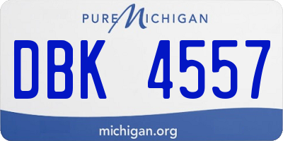 MI license plate DBK4557