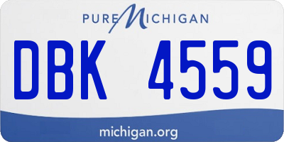 MI license plate DBK4559