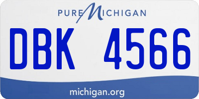 MI license plate DBK4566