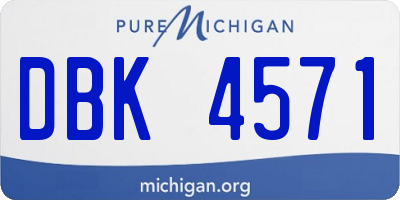 MI license plate DBK4571