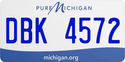 MI license plate DBK4572
