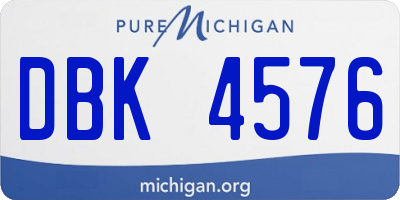 MI license plate DBK4576