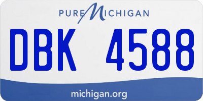 MI license plate DBK4588
