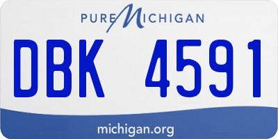 MI license plate DBK4591
