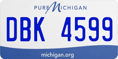 MI license plate DBK4599
