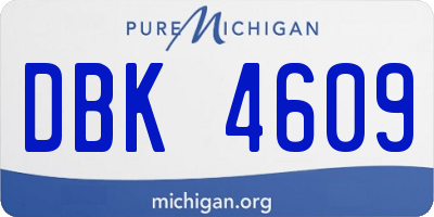 MI license plate DBK4609