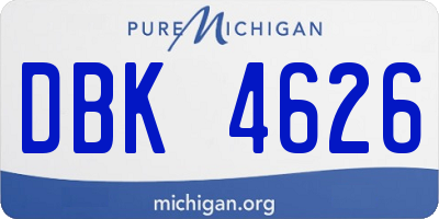 MI license plate DBK4626