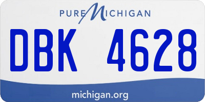MI license plate DBK4628