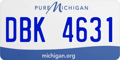MI license plate DBK4631