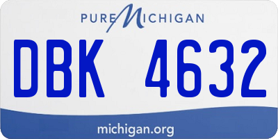MI license plate DBK4632
