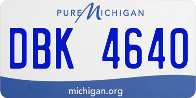 MI license plate DBK4640
