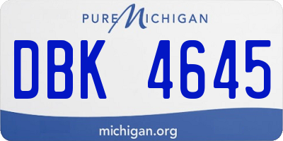 MI license plate DBK4645