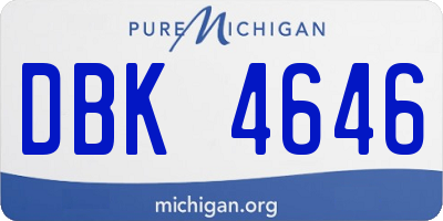 MI license plate DBK4646