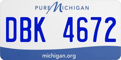 MI license plate DBK4672