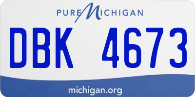 MI license plate DBK4673