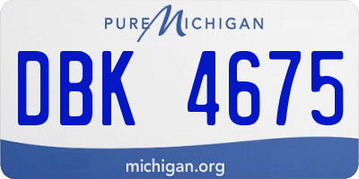MI license plate DBK4675