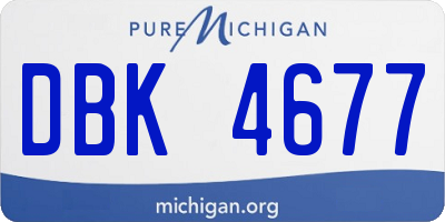 MI license plate DBK4677