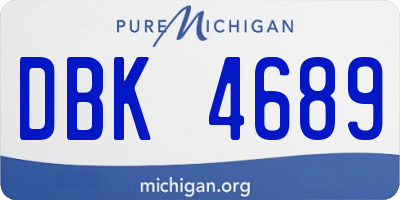MI license plate DBK4689