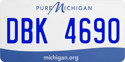 MI license plate DBK4690