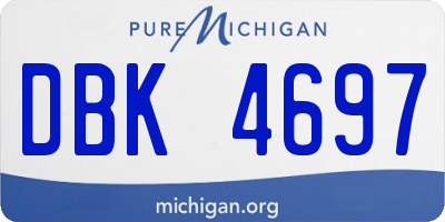 MI license plate DBK4697