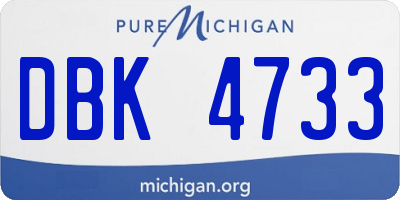MI license plate DBK4733