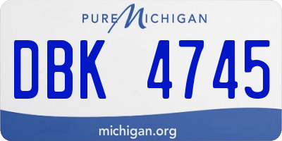 MI license plate DBK4745