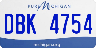 MI license plate DBK4754