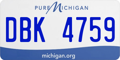 MI license plate DBK4759