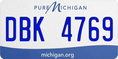 MI license plate DBK4769