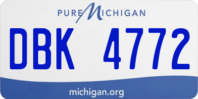 MI license plate DBK4772