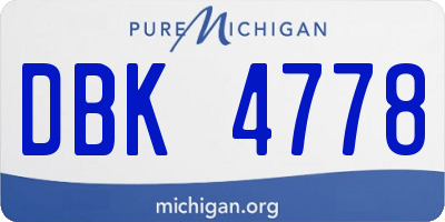 MI license plate DBK4778