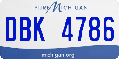 MI license plate DBK4786