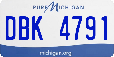 MI license plate DBK4791