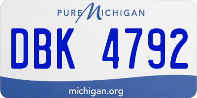 MI license plate DBK4792