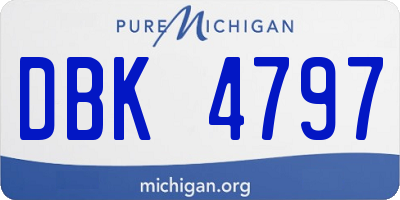 MI license plate DBK4797