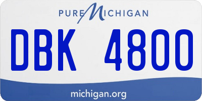 MI license plate DBK4800