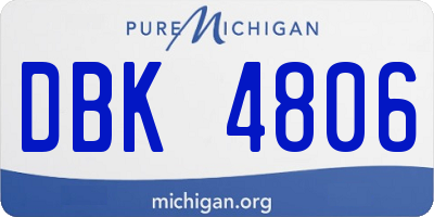 MI license plate DBK4806
